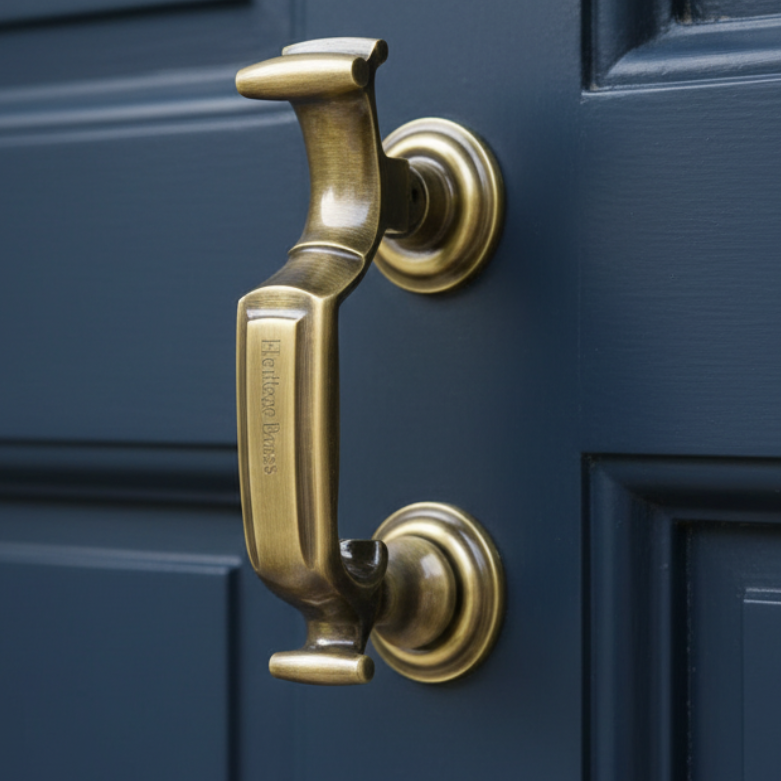 Heritage K1300 Antique Brass Doctor Knocker 192x43mm – Door Furniture ...