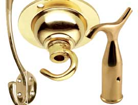 Brass Hooks & Shelf Brackets