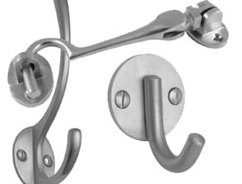Satin Chrome Hooks & Shelf Brackets