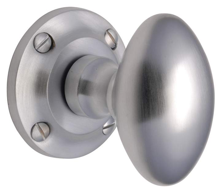 Heritage V960 Suffolk Satin Chrome Oval Interior Door Knobs Skalia