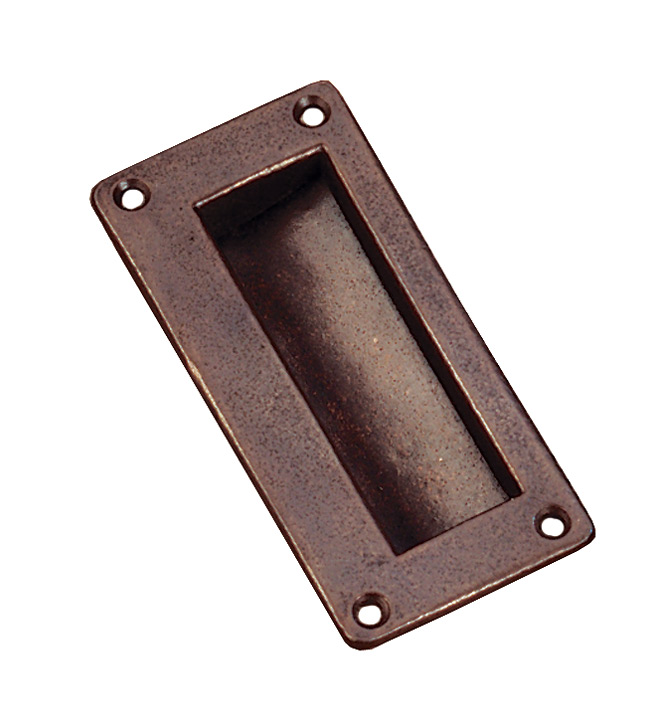 Traditionally Cast Bronze Flush Pull Handle 89x41mm Skalia