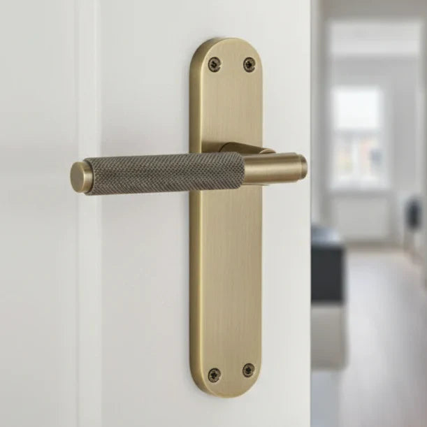 Antique Brass Knurled Door Handles