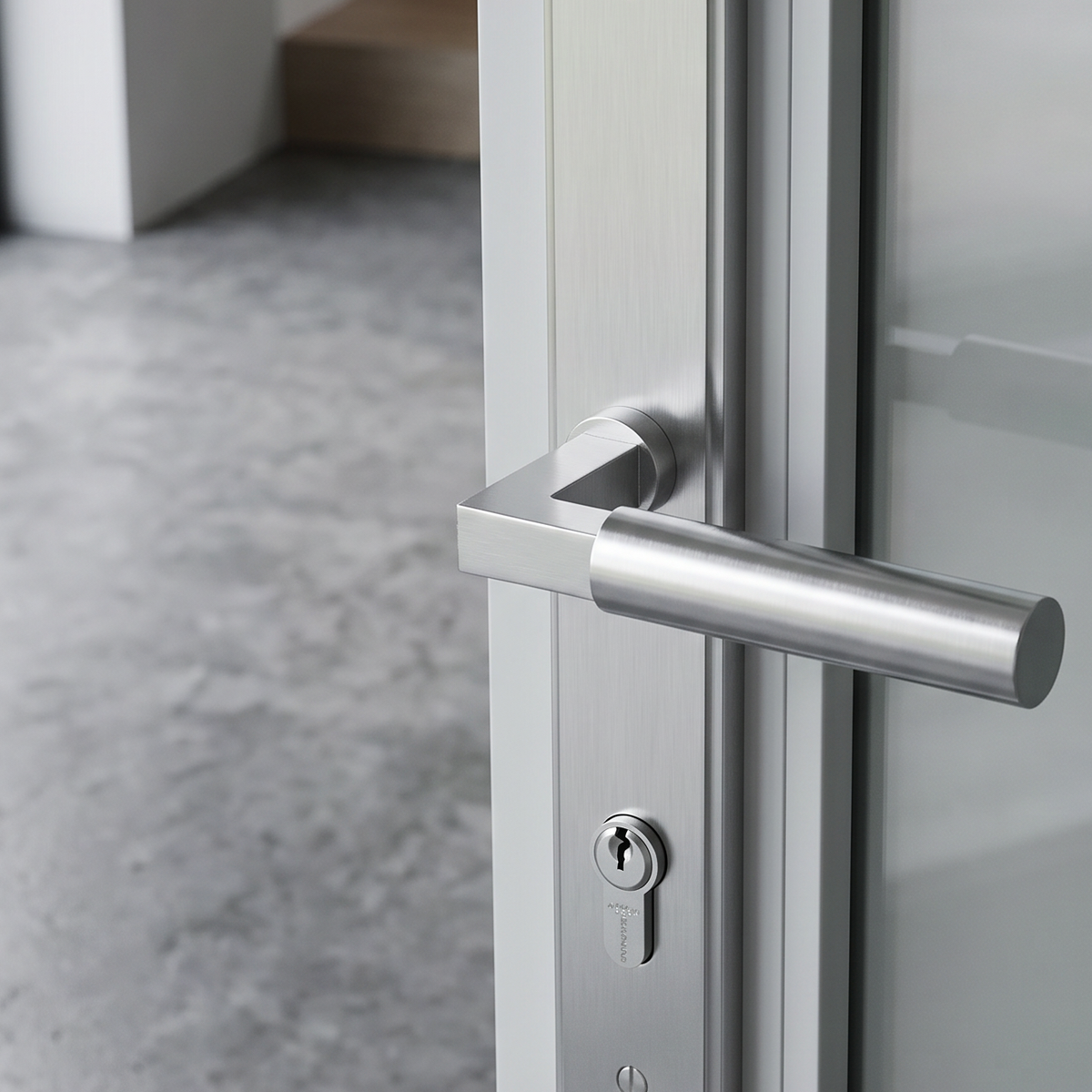 Satin Chrome Bauhaus Multipoint Door Handles Right Hand