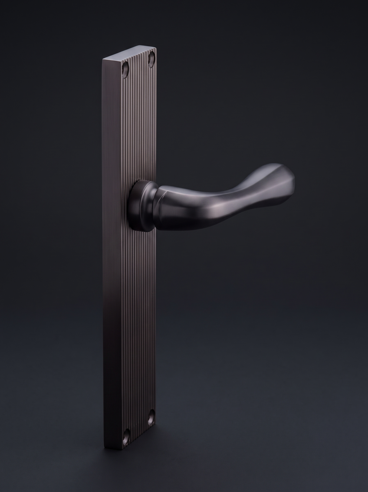 Charlbury Reeded Matt Bronze Latch Door Handles RR3010