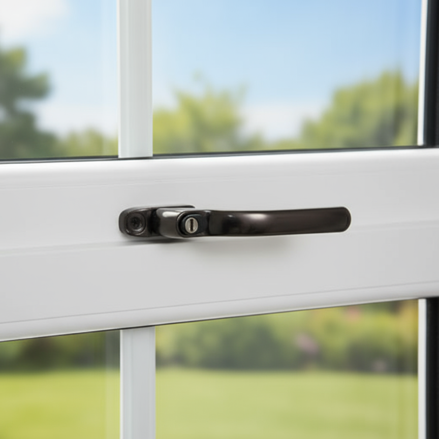 Connoiseur PVCU Locking Window Handle Hardex Bronze