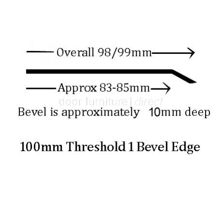 Satin Stainless Steel Threshold Strip 1 Bevel 100x915mm
