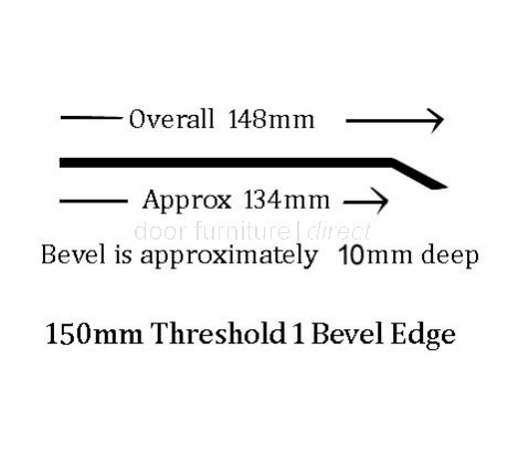Satin Stainless Steel Threshold Strip 1 Bevel 150x915mm