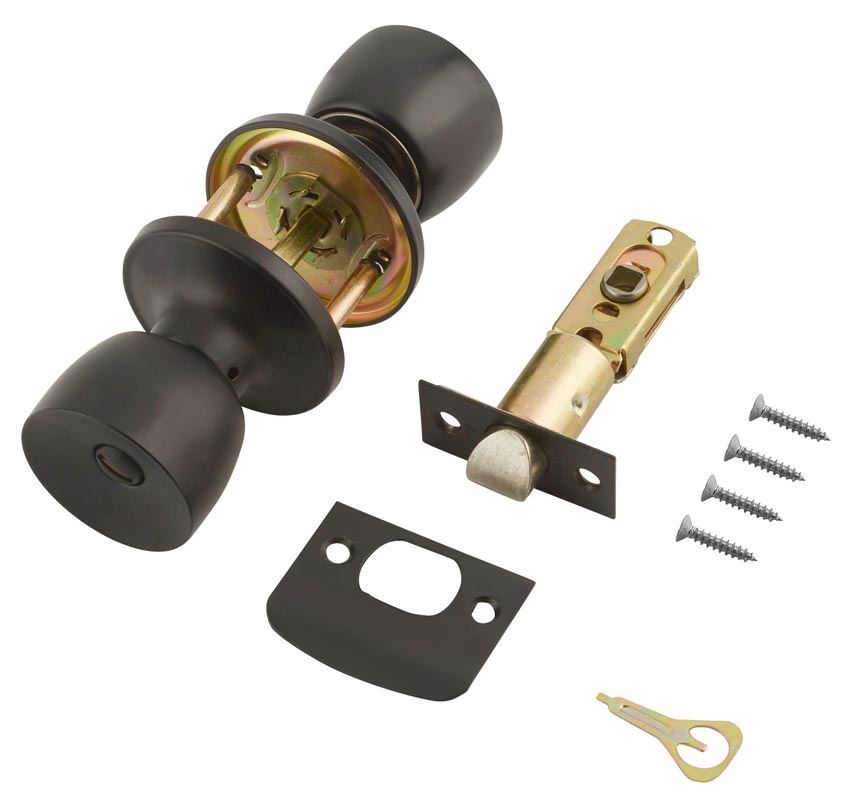 Era Matte Black Privacy Door Knobset 168-MB-1