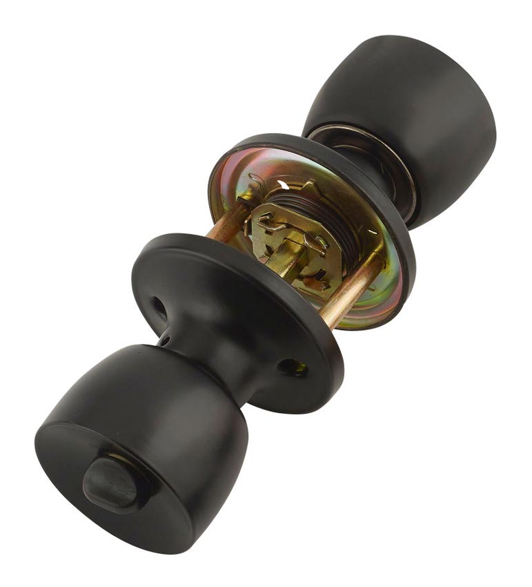 Era Matte Black Privacy Door Knobset 168-MB-1