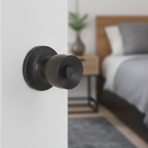 Era Matte Black Privacy Door Knobset 168-MB-1