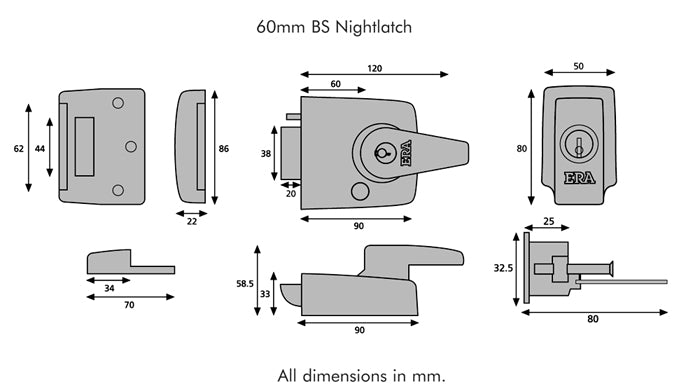 Era British Standard High Security Standard Nightlatch