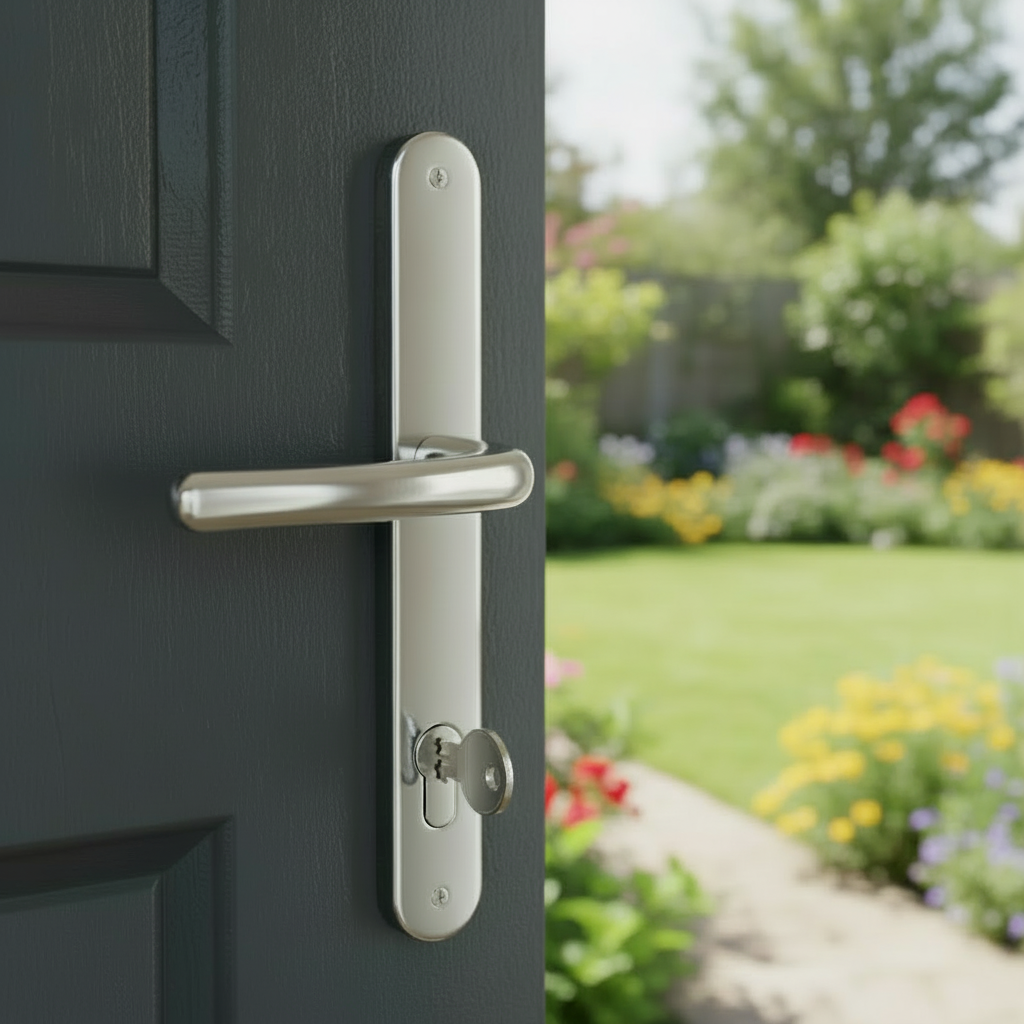 Fab and Fix Balmoral Hardex Chrome uPVC Door Handles 92mm Centres