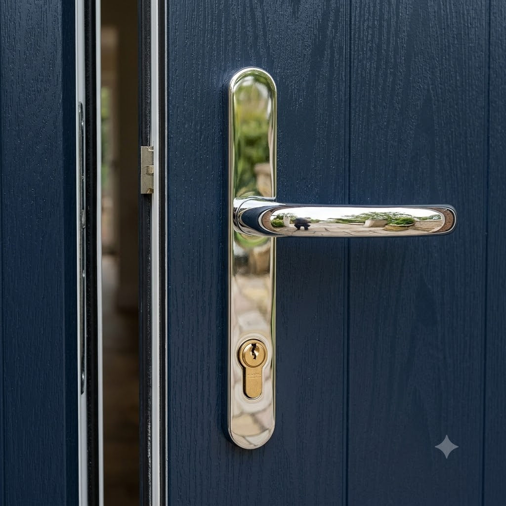 Fab and Fix Balmoral Hardex Chrome uPVC Door Handles 92mm Centres