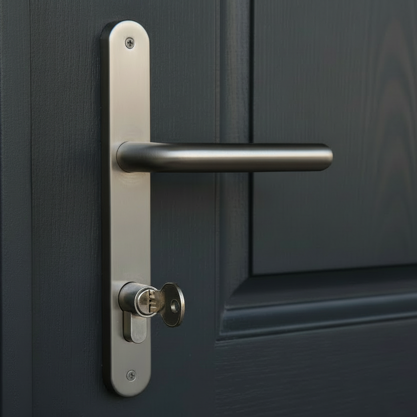 Fab and Fix Balmoral Hardex Graphite uPVC Door Handles 92mm Centres