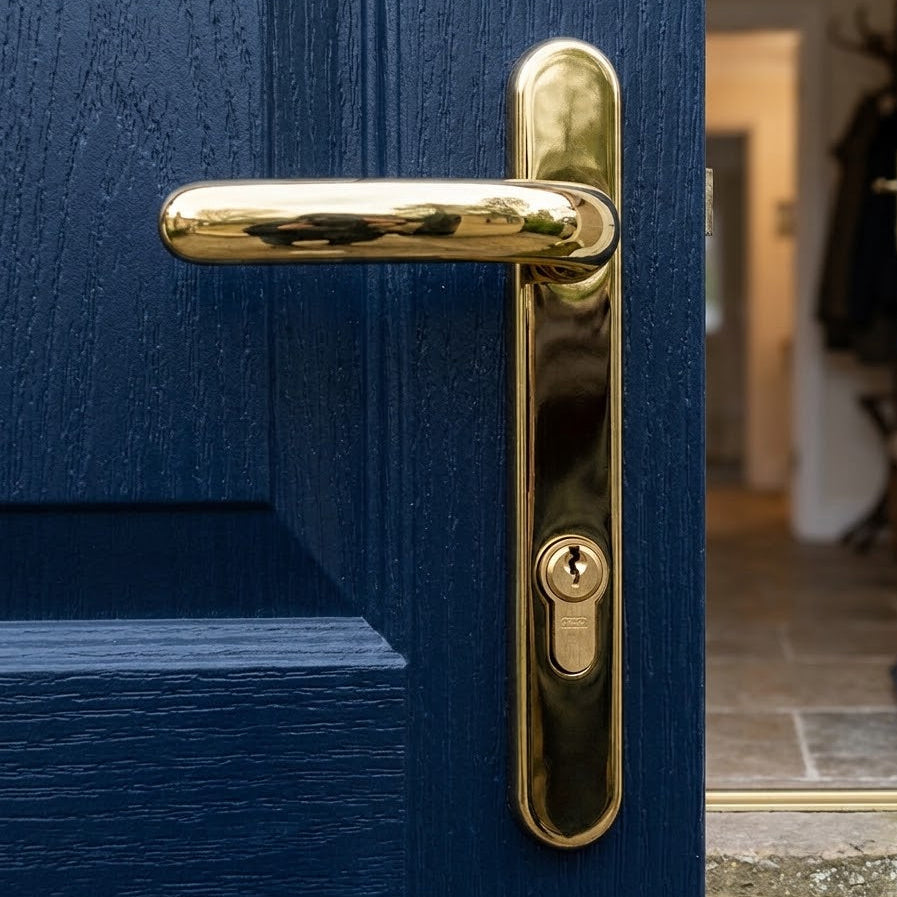 Fab and Fix Windsor Hardex Gold uPVC Door Handles 92mm Centres