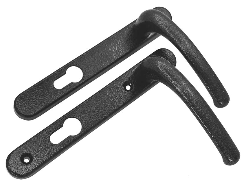 Fab and Fix Windsor Antique Black Door Handles 92mm Centres