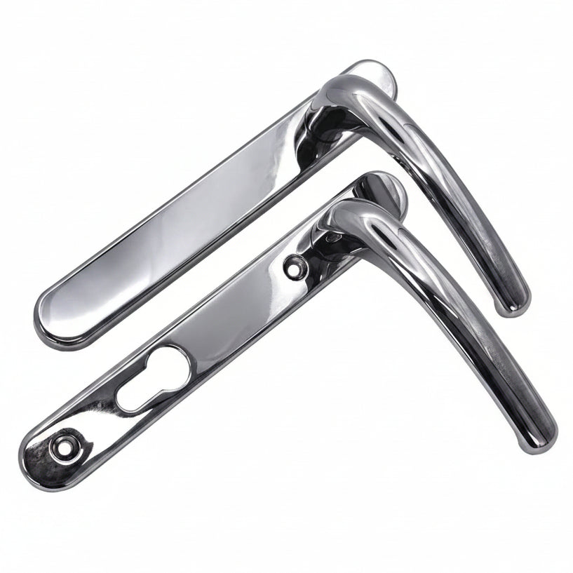 Fab and Fix Windsor Hardex Chrome uPVC Dummy Door Handles
