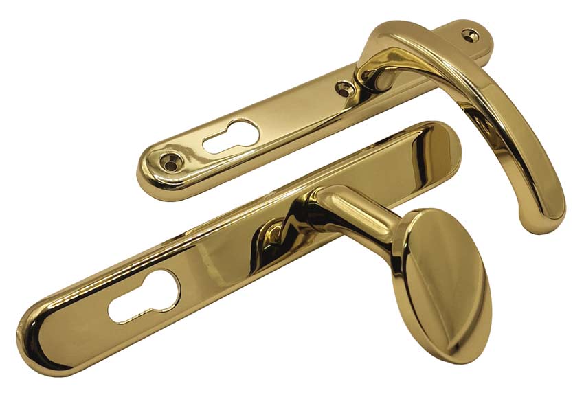 Fab and Fix Hardex Gold Kensington Lever Pad uPVC Door Handles