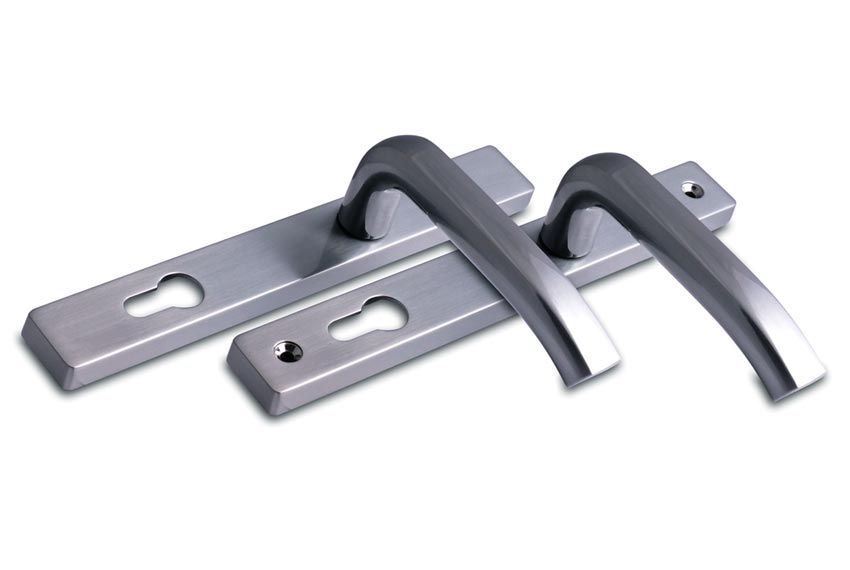 Fab and Fix Hardex Graphite Architectural uPVC Door Handles 92mm Centres