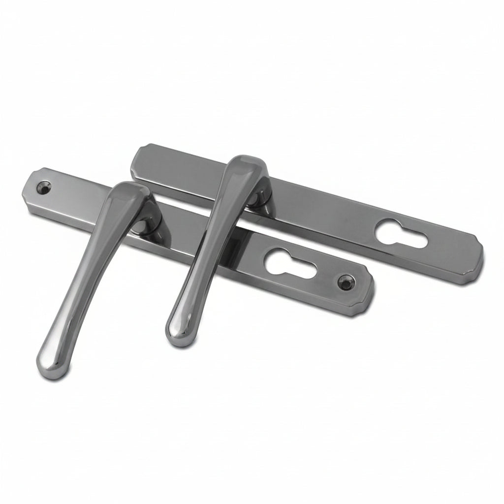 Fab and Fix Heritage Hardex Chrome uPVC Door Handles 92mm Centres