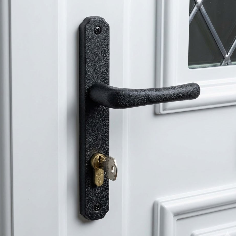 Fab and Fix Heritage Antique Black uPVC Door Handles 92mm Centres