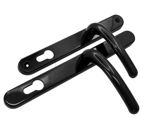 Fab and Fix Balmoral Smooth Black Door Handles 92mm Centres