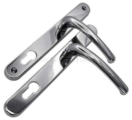 Fab and Fix Balmoral Hardex Chrome uPVC Door Handles 92mm Centres