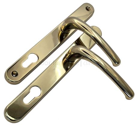 Fab and Fix Balmoral Hardex Gold Door Handles 92mm Centres