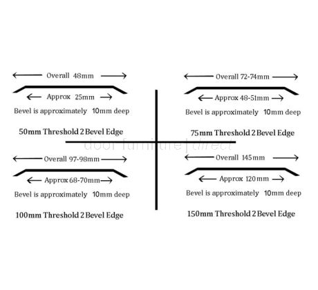 Stainless Steel Threshold Strip 2 Bevel Edges