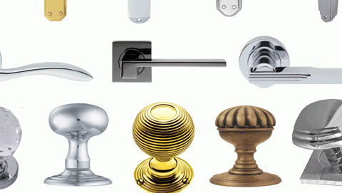 Selection of traditional and contemporary door handles and knobs