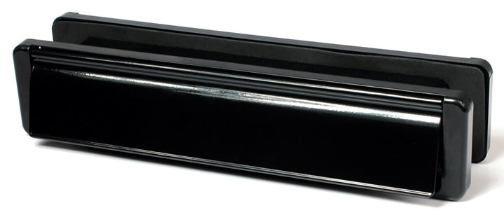 Fab and Fix Nu Mail Edge Black Telescopic uPVC Letter plate 310x68mm