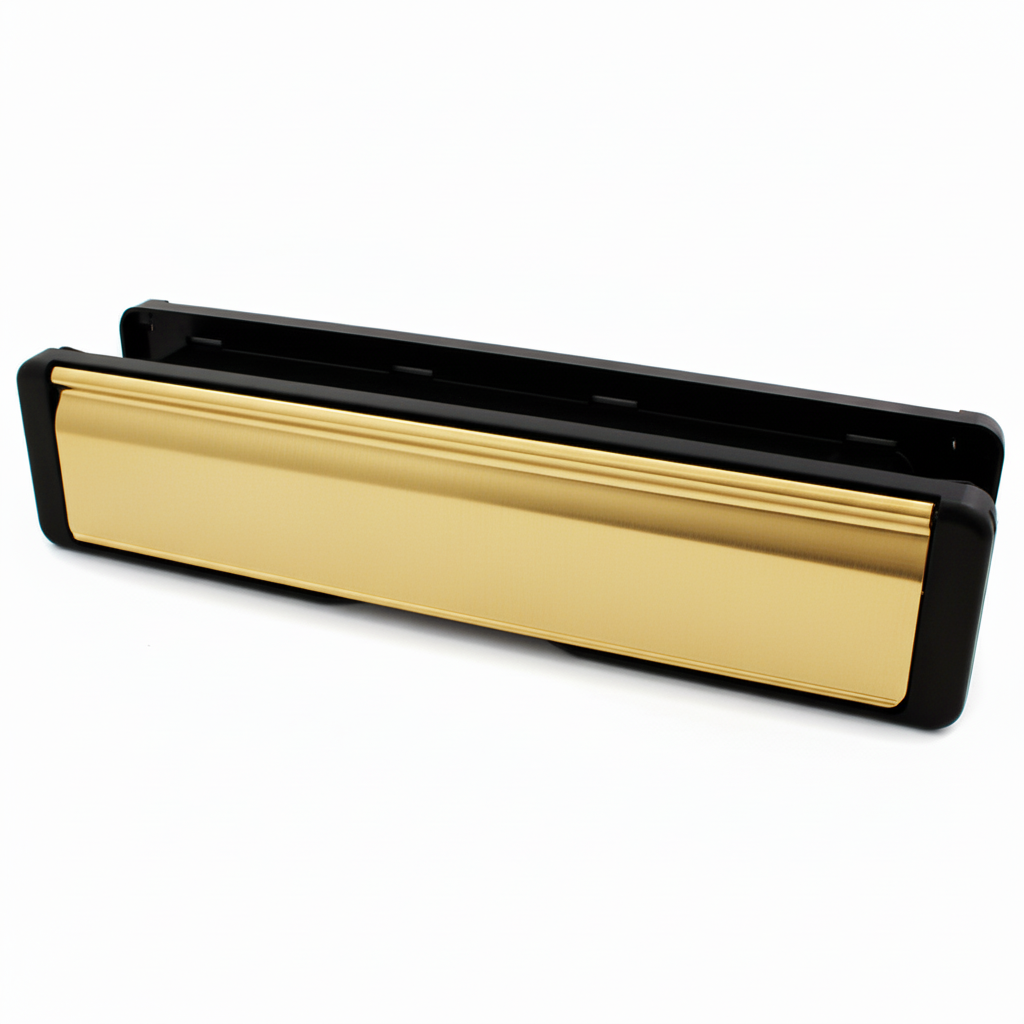 Fab and Fix Nu Mail Edge Hardex Gold Telescopic uPVC Letter plate 310x68mm