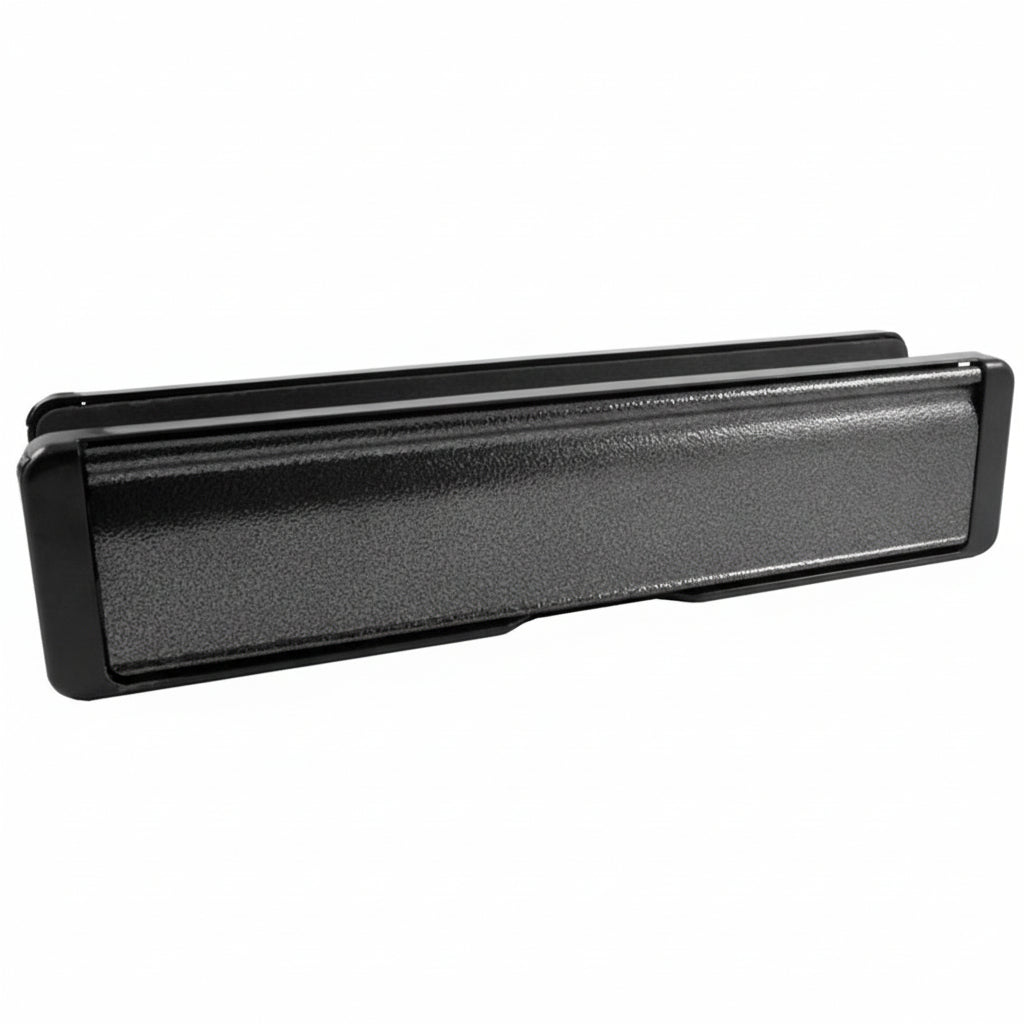 Fab and Fix Nu Mail Edge Antique Black Telescopic uPVC Letter plate 310x68mm