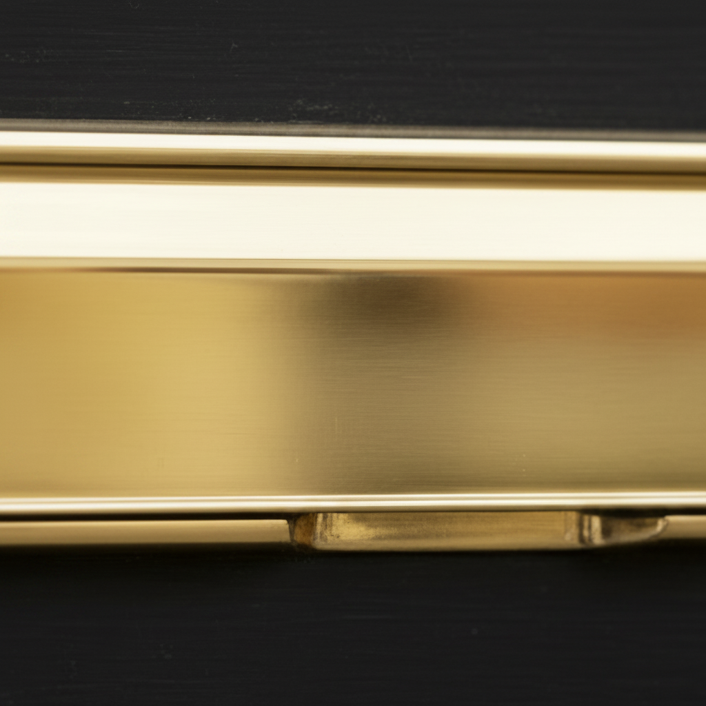 Fab and Fix Nu Mail Telescopic uPVC Letter plate 310x76mm Hardex Gold