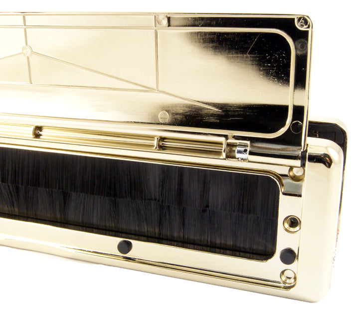 Fab and Fix Nu Mail Telescopic uPVC Letter plate 310x76mm Hardex Gold