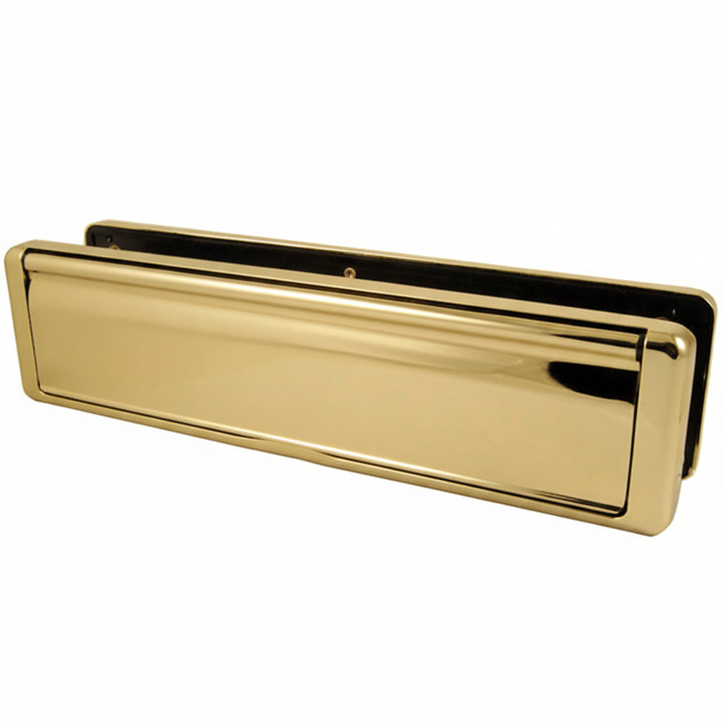 Fab and Fix Nu Mail Telescopic uPVC Letter plate 310x76mm Hardex Gold