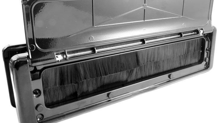 Fab and Fix Nu Mail Telescopic Letterplate 310x76mm Smooth Black