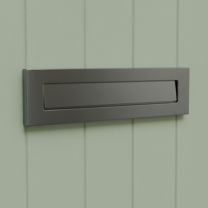 Fab and Fix Architectural Telescopic uPVC Letter plate Hardex Graphite