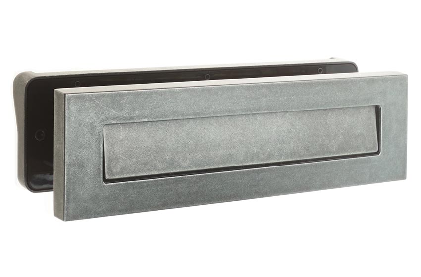 Fab and Fix Architectural Telescopic Letterplate Hardex Pewter