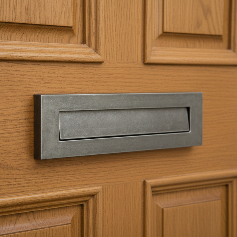 Fab and Fix Architectural Telescopic Letterplate Hardex Pewter