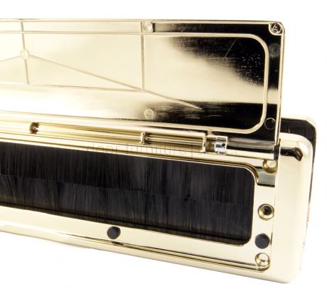 Fab and Fix Nu Mail Telescopic Letterplate 310x76mm Hardex Gold