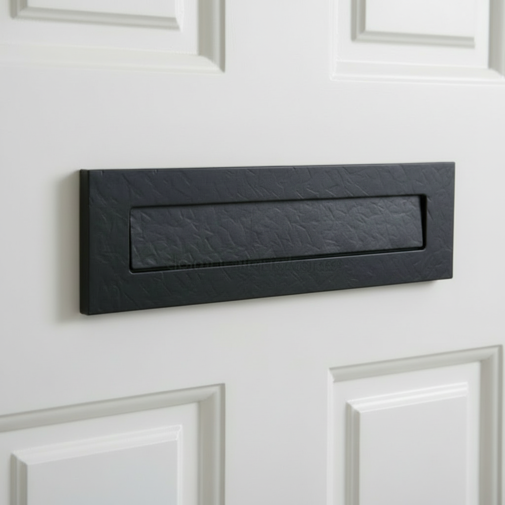 Fab and Fix Architectural Telescopic Letterplate Forged Black