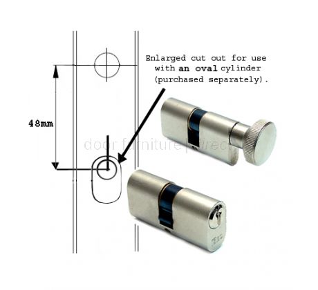 Bedford Scroll Lever Polished Chrome Oval Cylinder Door Handles