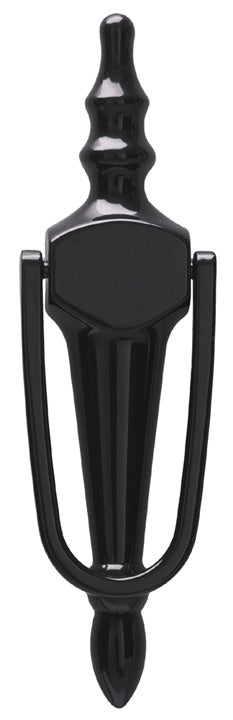 Fab and Fix Victorian Smooth Black Slim Urn uPVC Door Knocker 200x55mm