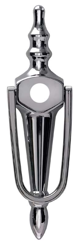 Fab&Fix Victorian Hardex Chrome Slim Face Fix Urn uPVC Door Knocker 200x55mm