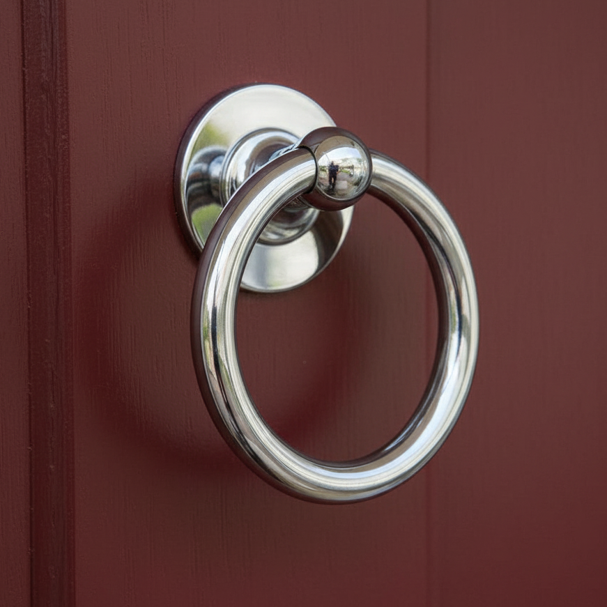 Fab and Fix Heritage Bull Ring uPVC Door Knocker Hardex Chrome