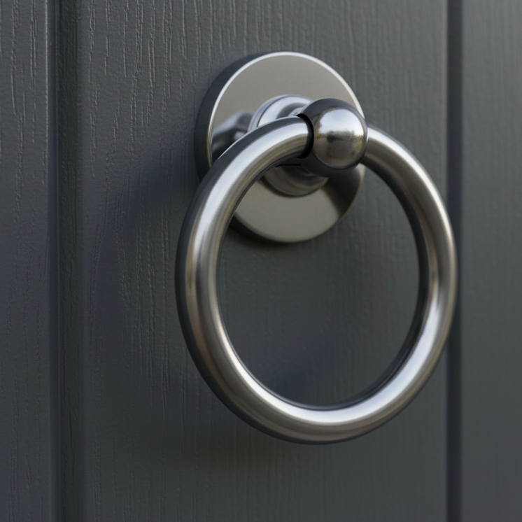 Fab and Fix Heritage Bull Ring uPVC Door Knocker Hardex Graphite
