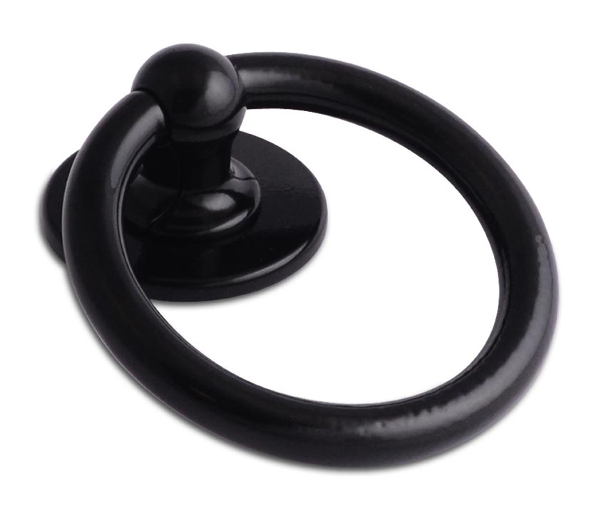 Fab and Fix Heritage Bull Ring Knocker Smooth Black