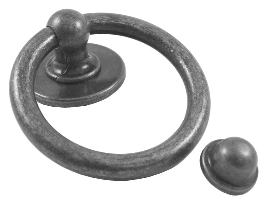 Fab and Fix Heritage Bull Ring Knocker Hardex Pewter