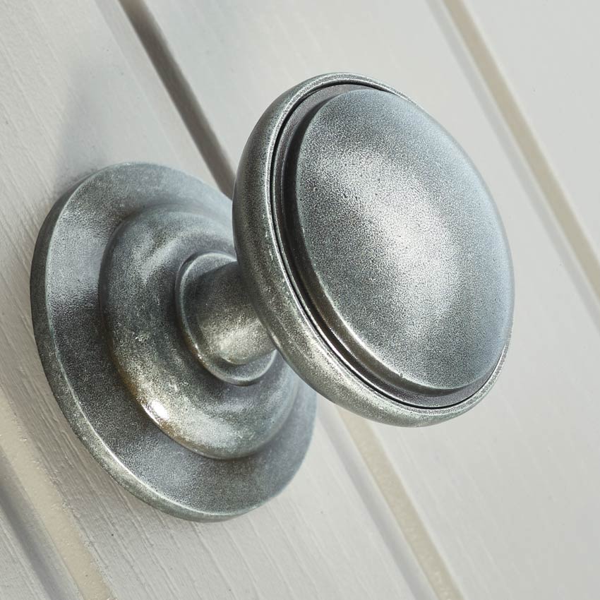 Fab and Fix Decorative Centre Door Knob 75mm Hardex Pewter